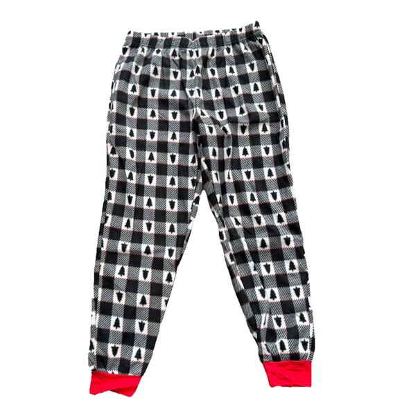 Jammies for your Families Womens Pajamas Set  Medium Plaid Trees Top Jogger NWT - Picture 9 of 11